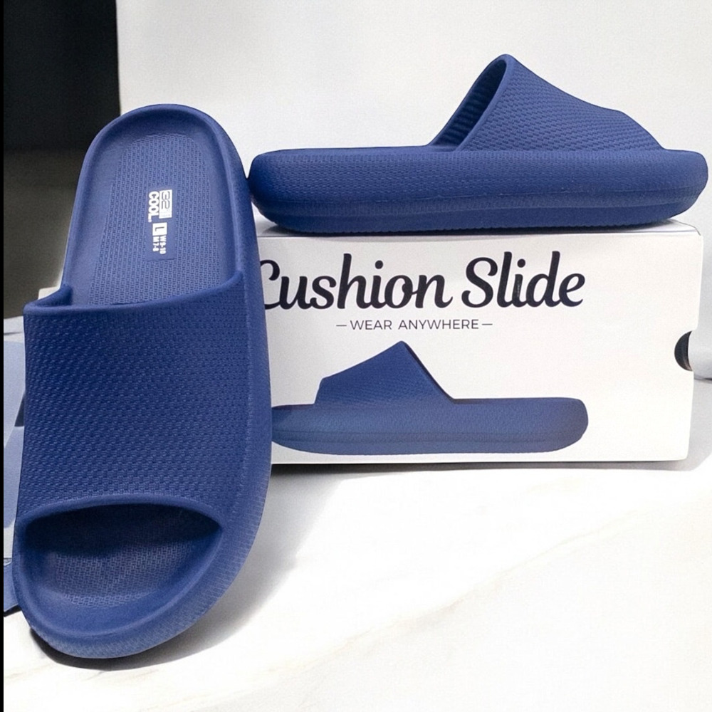 32 Degrees Cool Cushion Slide Unisex Sandal NWB Men's 9/10 Women's 11/12 Navy